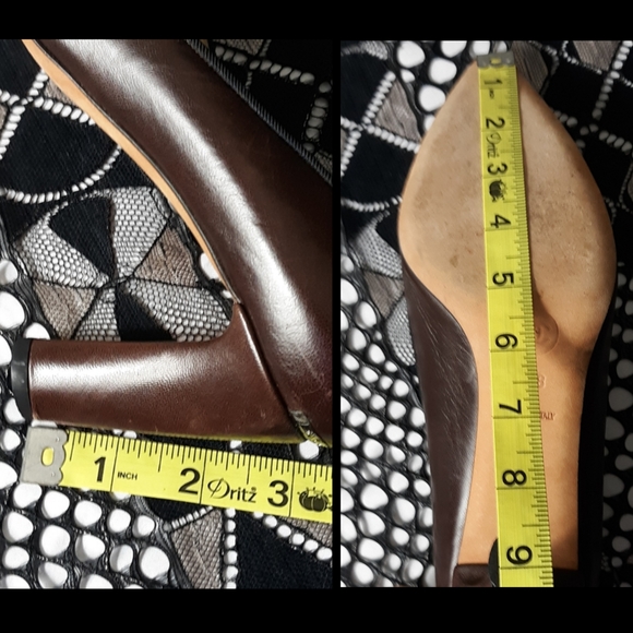 Chanel Brown & Black Leather Pumps - Picture 8 of 8